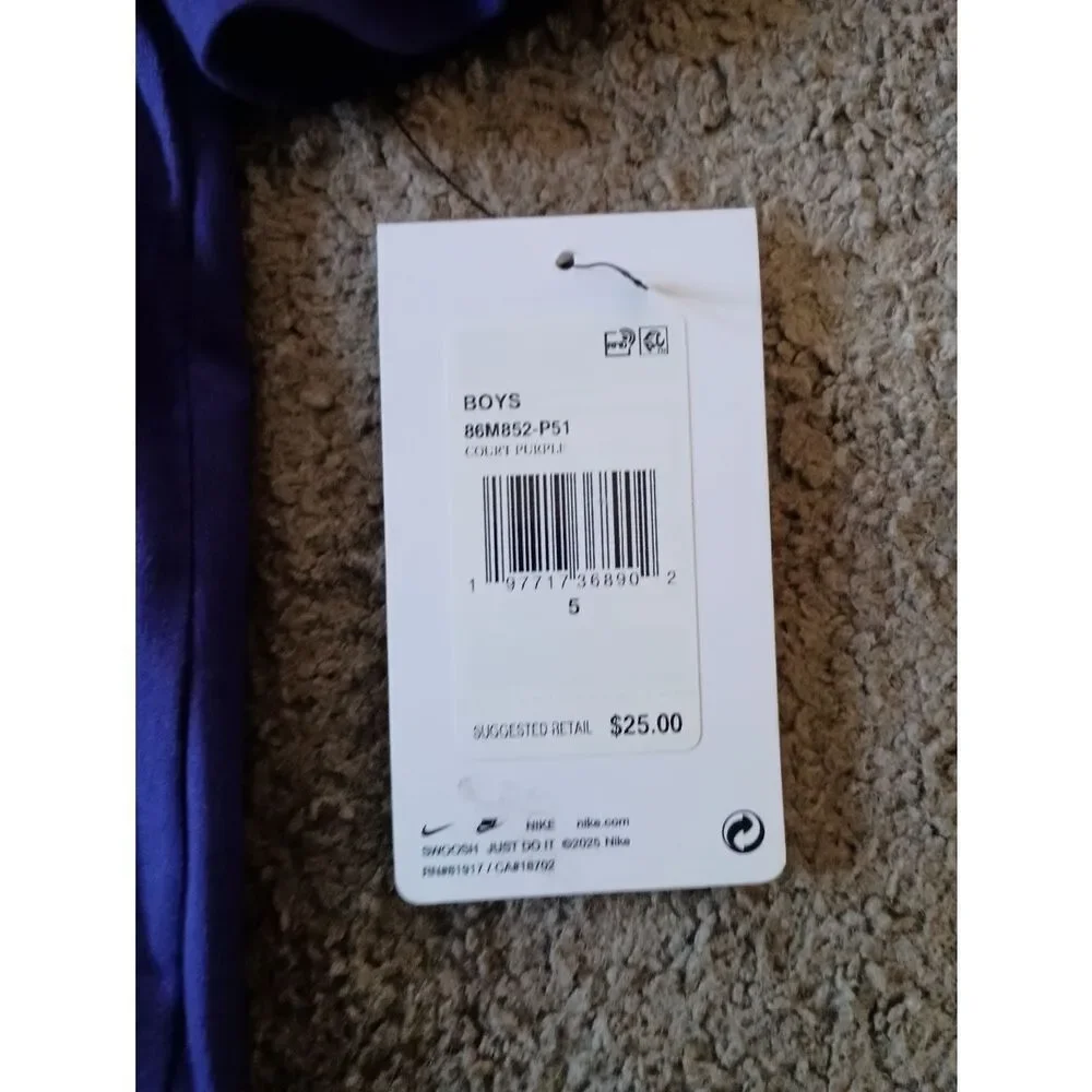 Nike Kobe Short Sleeve Boys Youth T-shirt Purple/Gold Size 5 BRAND NEW WITH TAGS